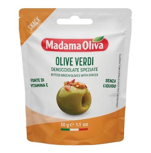 SPICY PITTED GREEN OLIVES