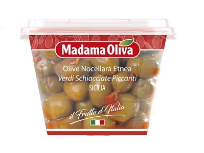OLIVE VERDI SCHIACCIATE PICCANTI NOCELLARA ETNEA